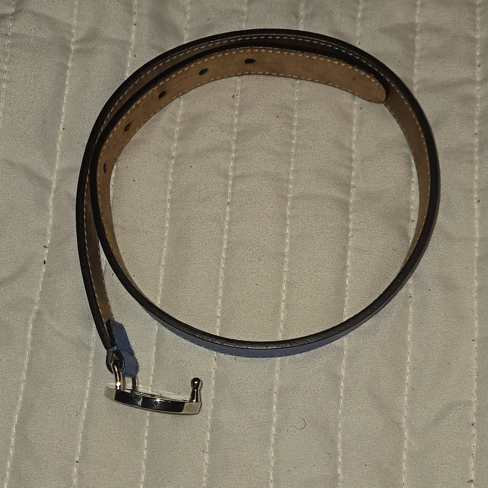 Gucci Kids Belt | Electric Blue Leather & Silver G - Authentic
